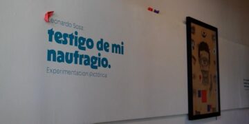 Ingreso a la exposición "Testigo de mi naufragio" de Leoardo Sosa